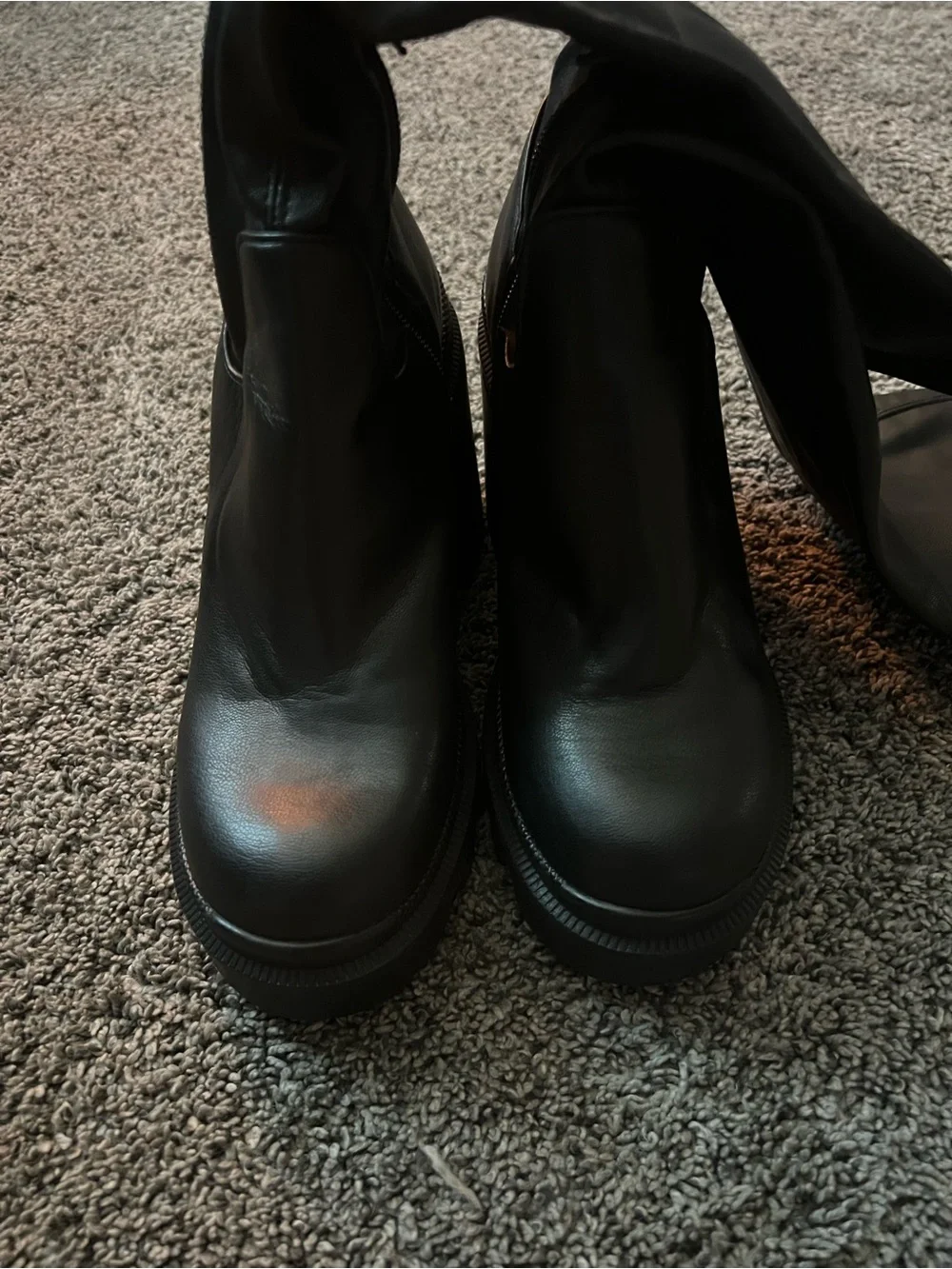 Steve Madden Roxanna Platform Knee-High Boots in Black